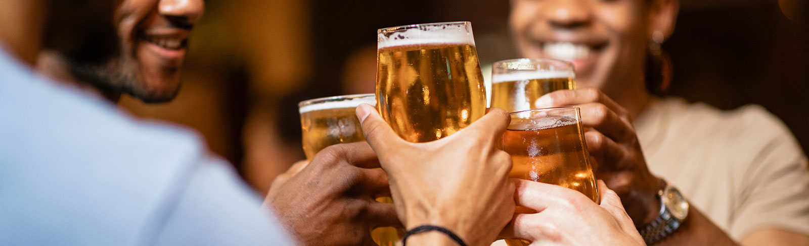 Group of friends with beer