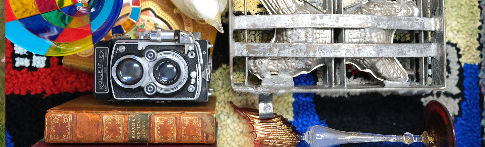 A collage of antiques and vintage find