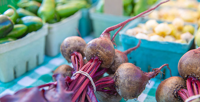 Local farmers bounty for sale at the Arts Festival in Port Hope