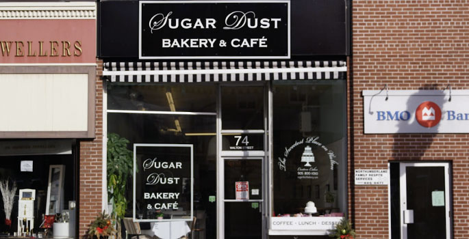 Exterior of the Sugar Dust Bakery