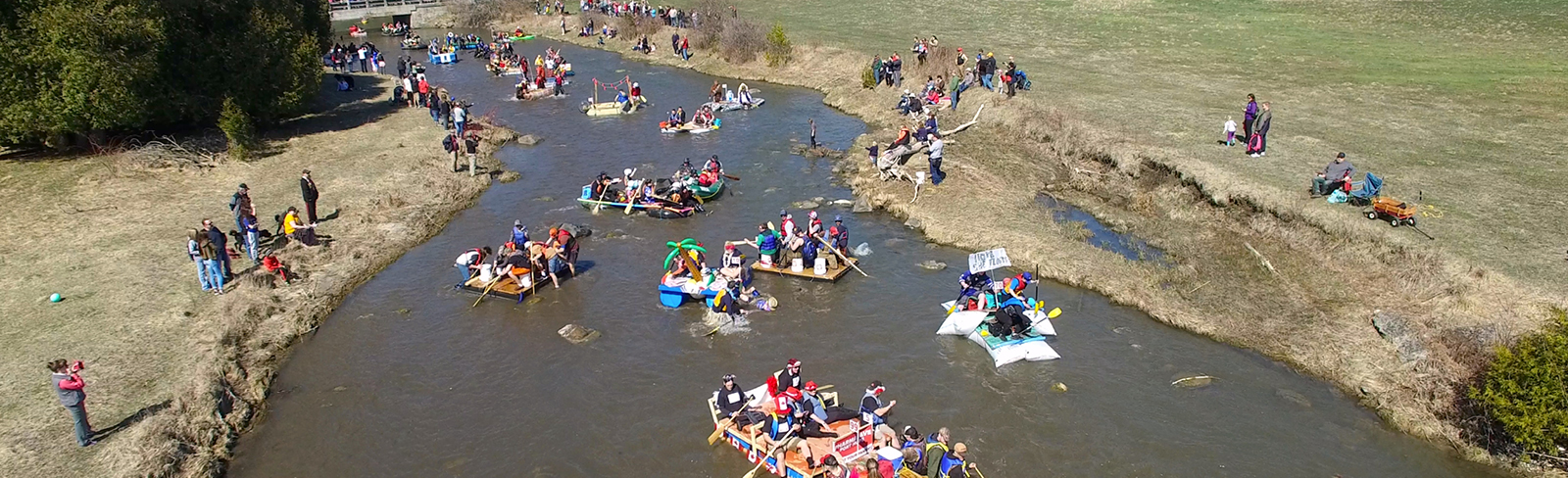 River filled with crazy craft participants