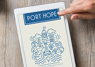 Cover of Local Adventure Guide on tablet