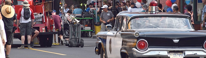 Behind the scenes of a film shoot in Port Hope