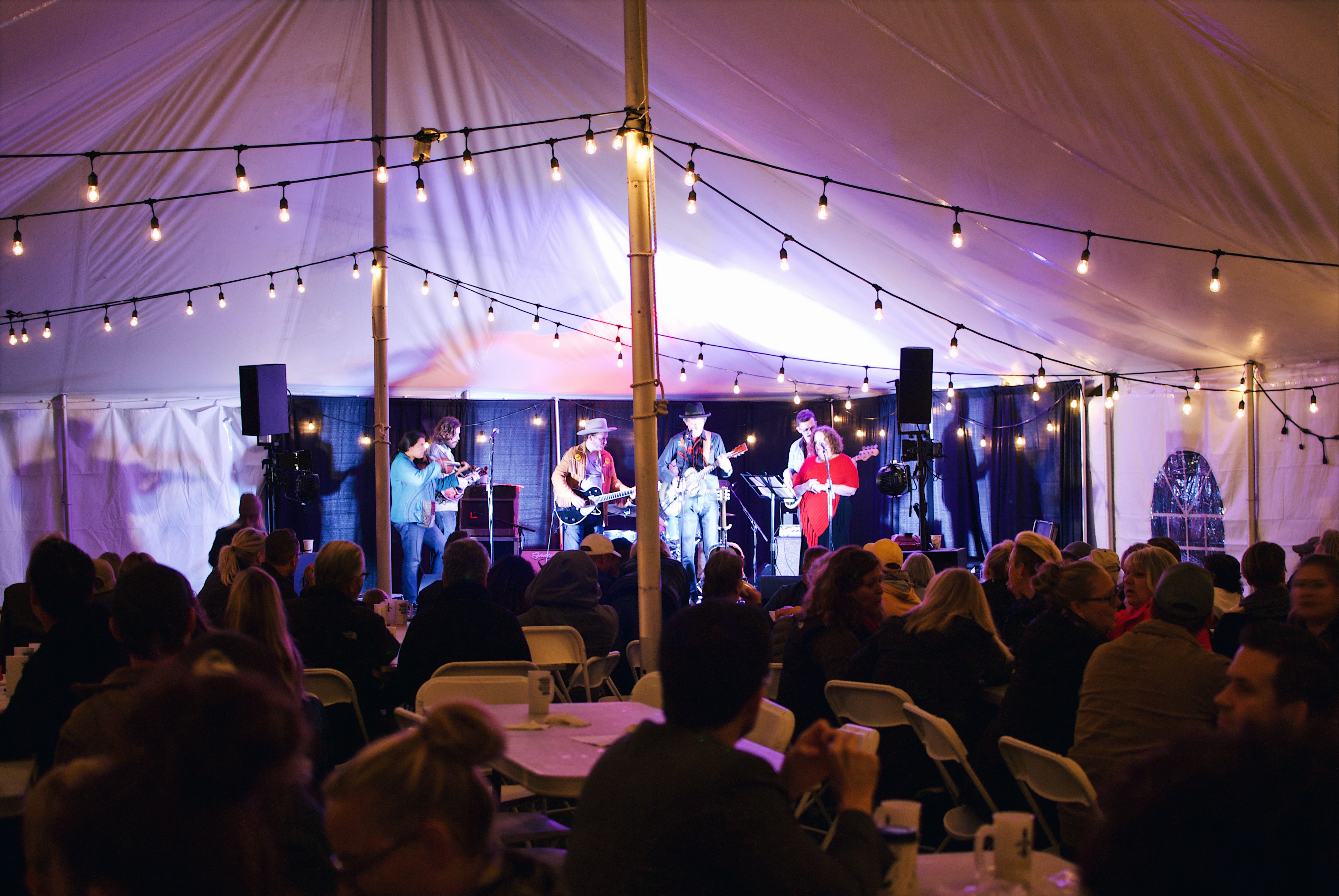 Inside Cultivate tent