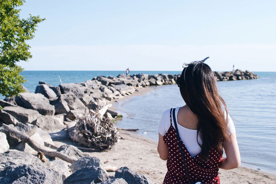 Woman at Port Hope Beach