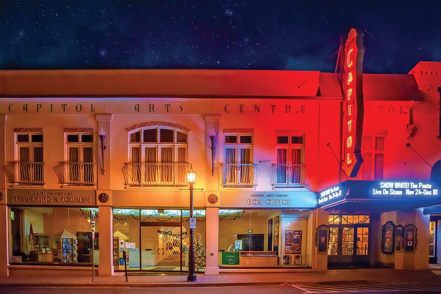 Exterior of the Capitol Theatre at night