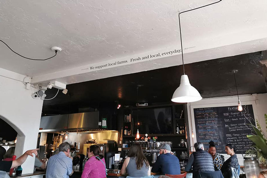 Interior of the Social Bar and Table