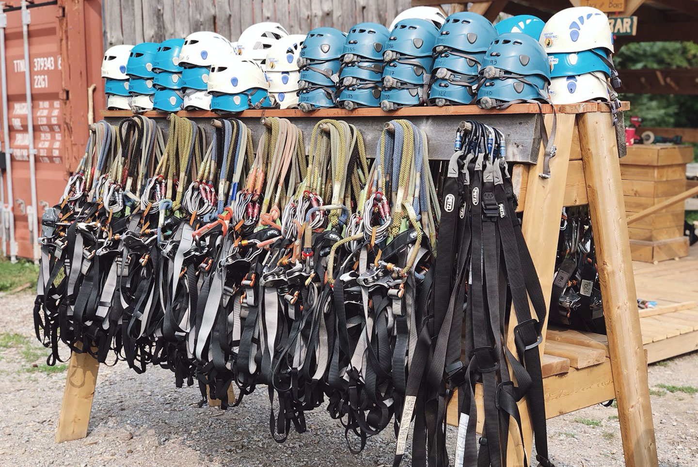 Helmets and harnesses