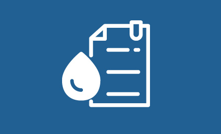 Water droplet and a report icon